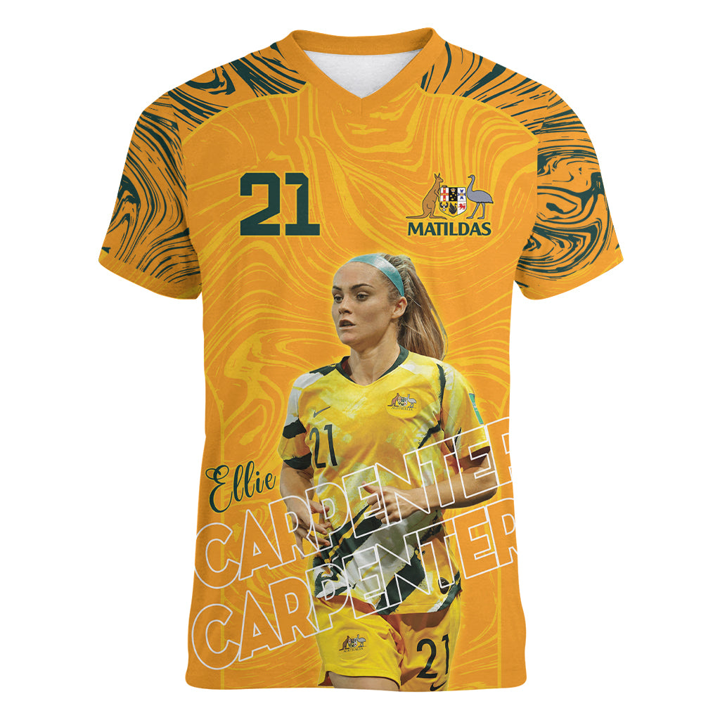Ellie Carpenter Australian Matildas Women V-Neck T-Shirt