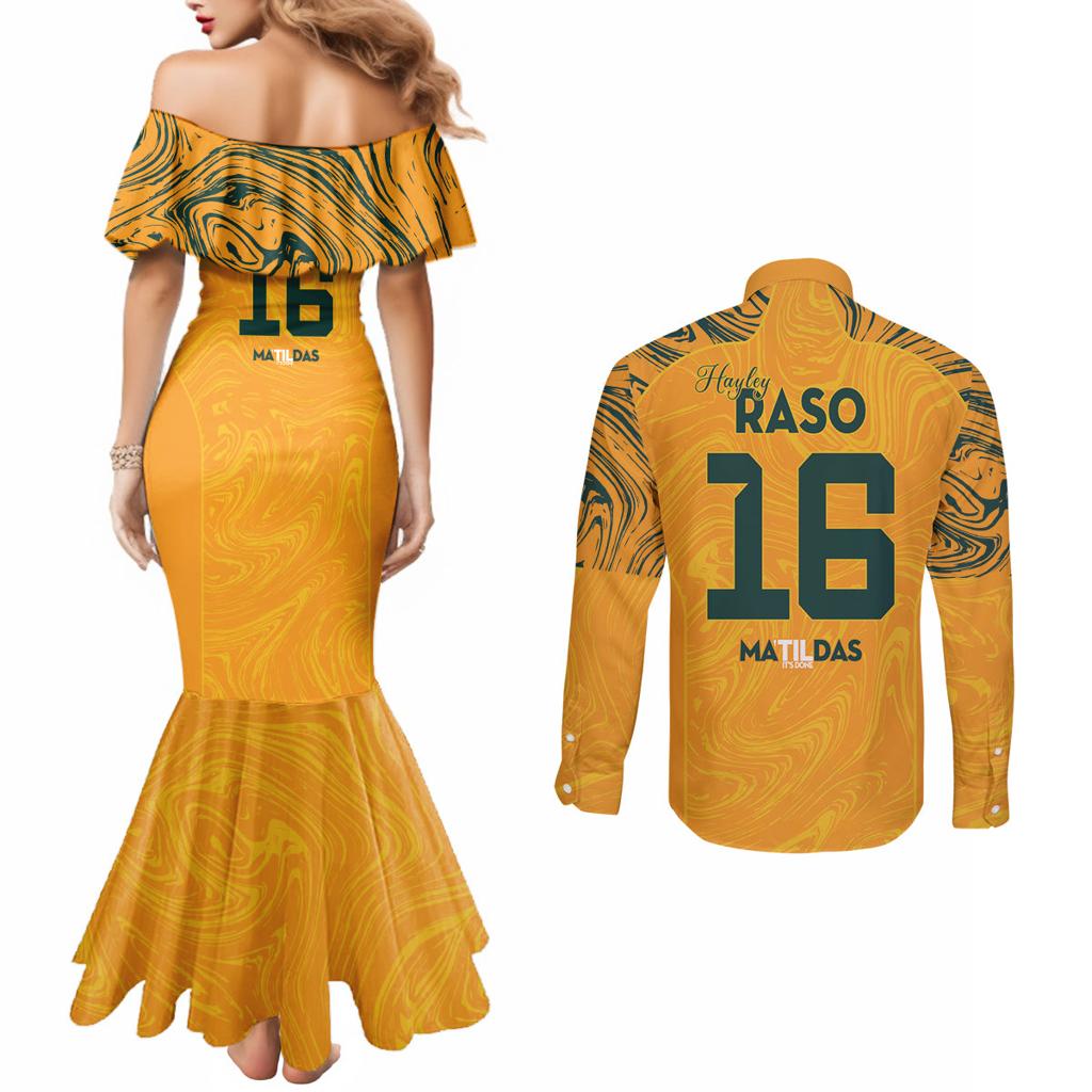 Hayley Raso Australia Matildas Couples Matching Mermaid Dress and Long Sleeve Button Shirt