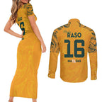 Hayley Raso Australia Matildas Couples Matching Short Sleeve Bodycon Dress and Long Sleeve Button Shirt