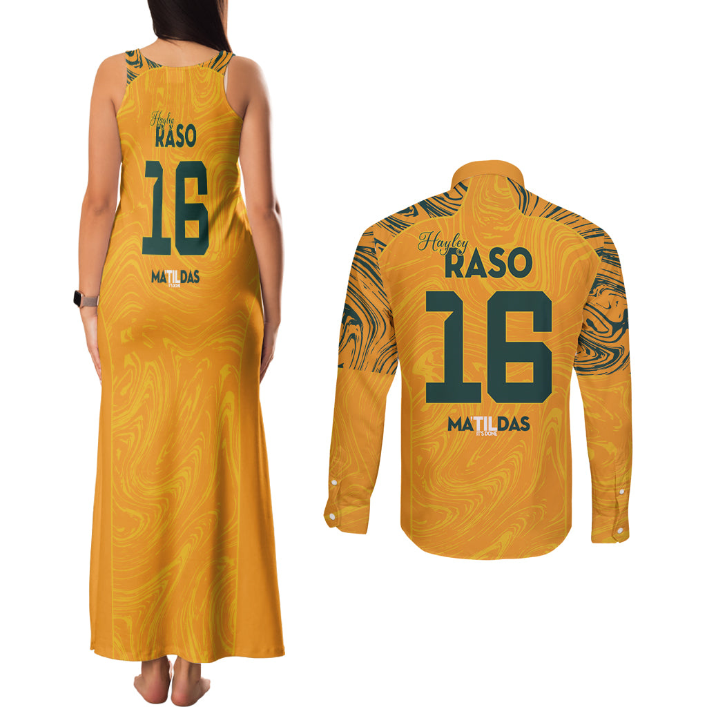 Hayley Raso Australia Matildas Couples Matching Tank Maxi Dress and Long Sleeve Button Shirt