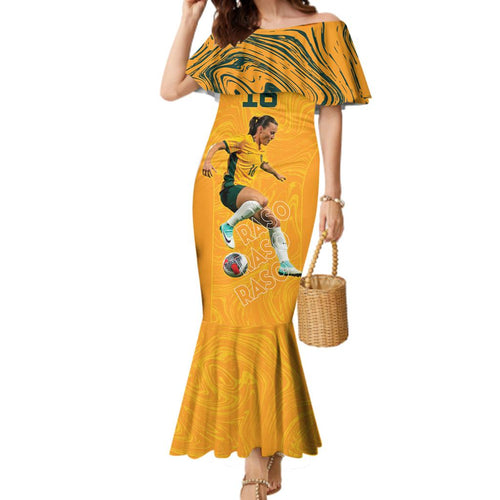 Hayley Raso Australia Matildas Family Matching Mermaid Dress and Hawaiian Shirt