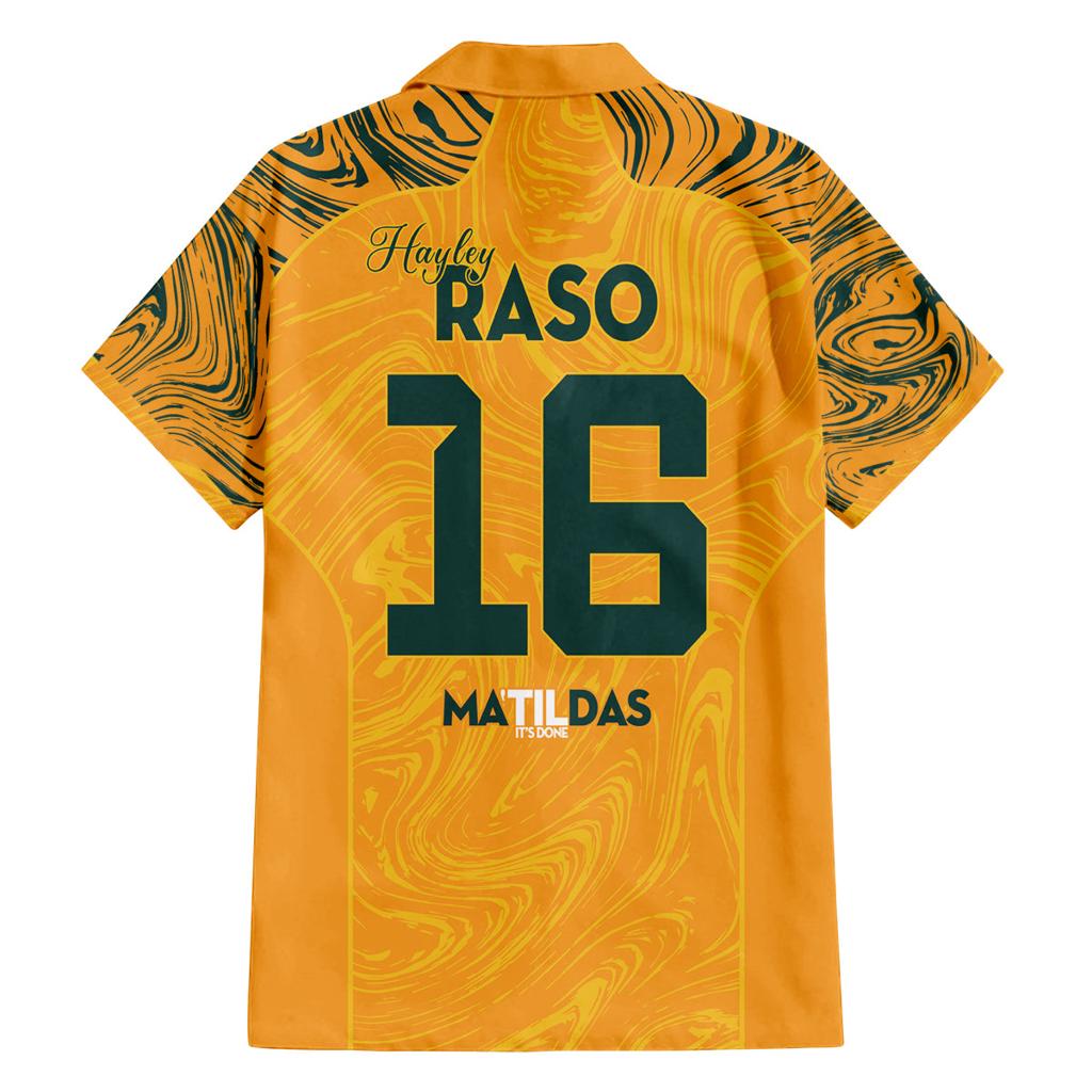 Hayley Raso Australia Matildas Family Matching Off Shoulder Maxi Dress and Hawaiian Shirt
