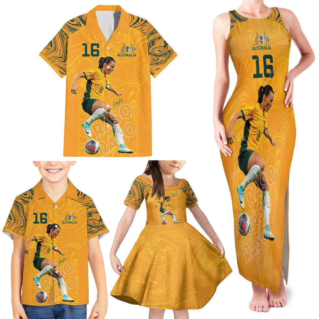 Hayley Raso Australia Matildas Family Matching Tank Maxi Dress and Hawaiian Shirt