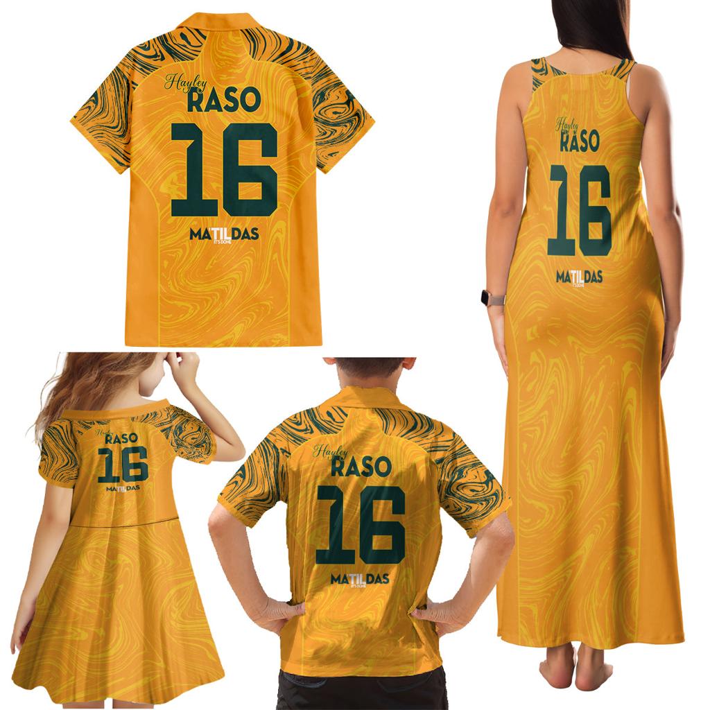 Hayley Raso Australia Matildas Family Matching Tank Maxi Dress and Hawaiian Shirt