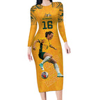 Hayley Raso Australia Matildas Long Sleeve Bodycon Dress