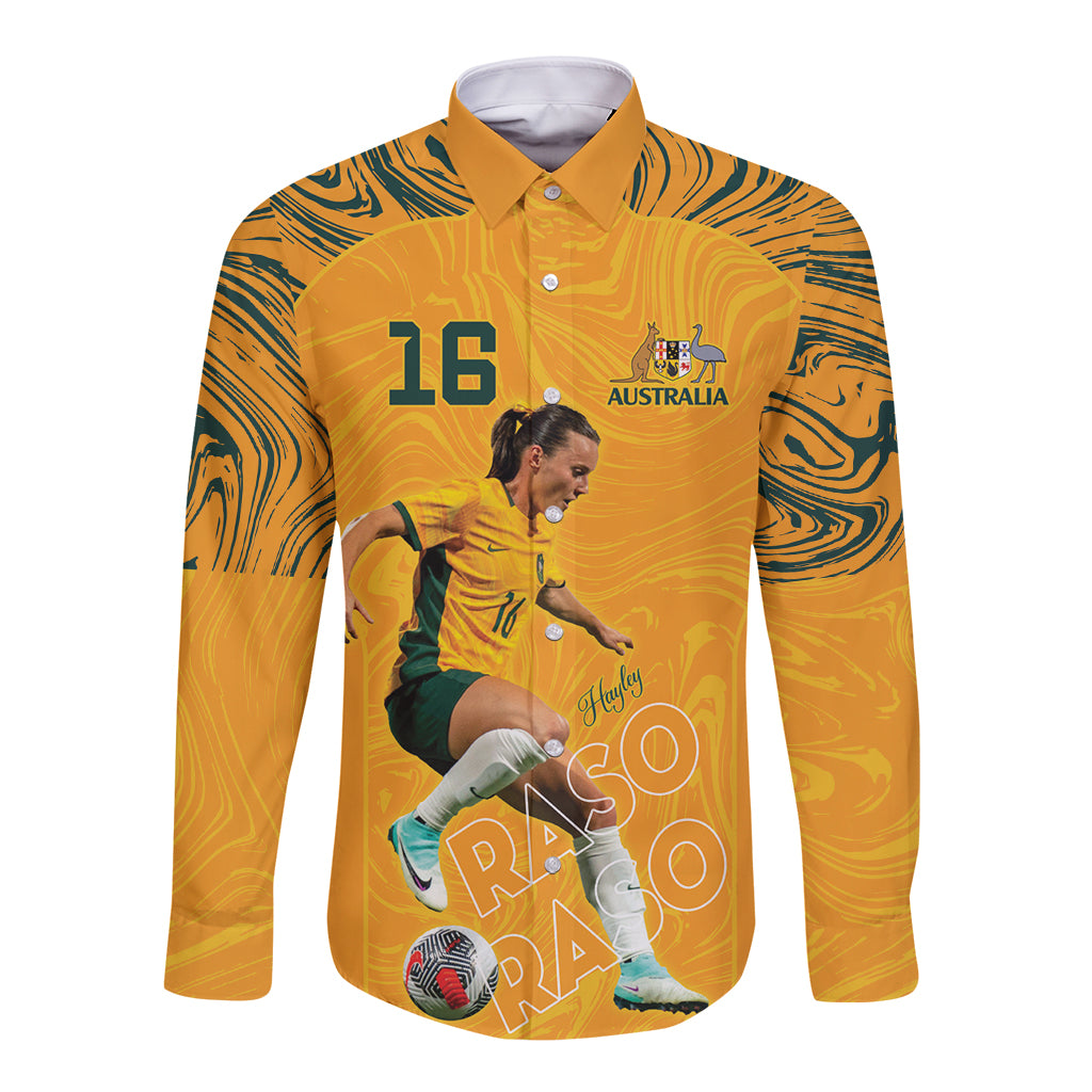Hayley Raso Australia Matildas Long Sleeve Button Shirt