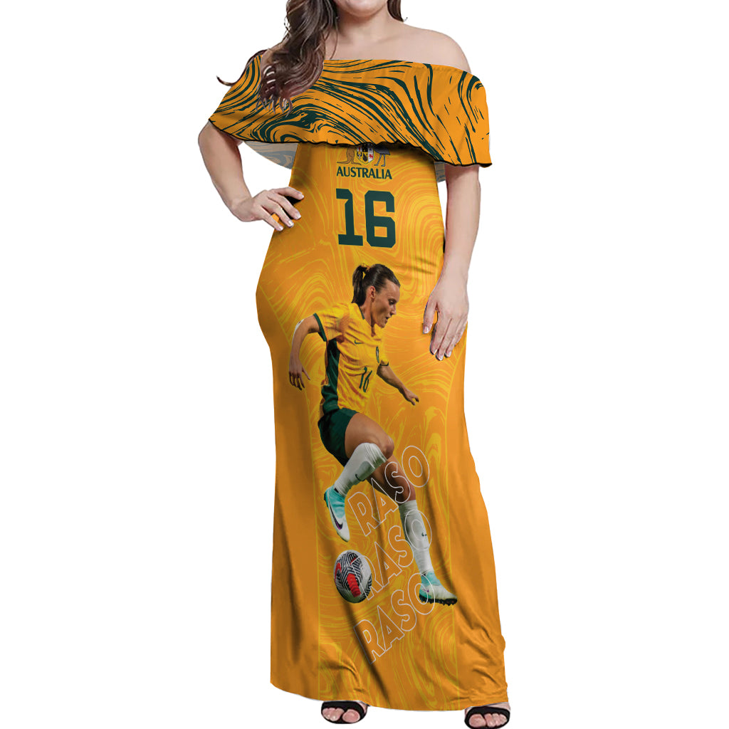Hayley Raso Australia Matildas Off Shoulder Maxi Dress