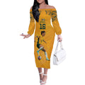 Hayley Raso Australia Matildas Off The Shoulder Long Sleeve Dress