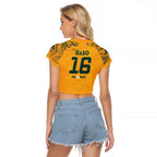 Hayley Raso Australia Matildas Raglan Cropped T Shirt