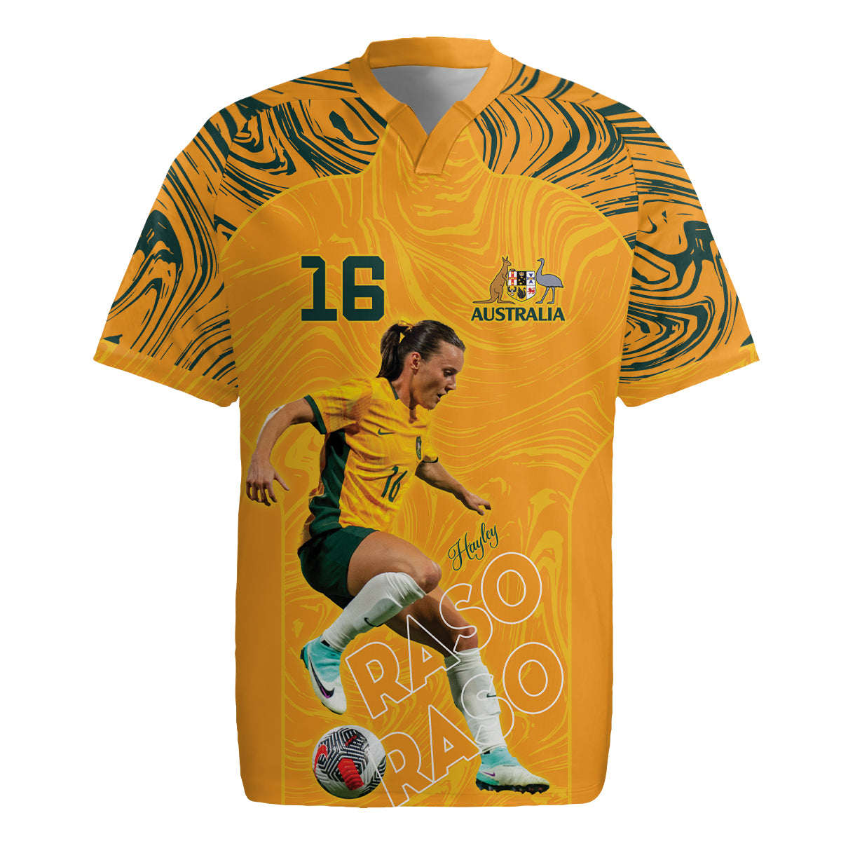 Hayley Raso Australia Matildas Rugby Jersey