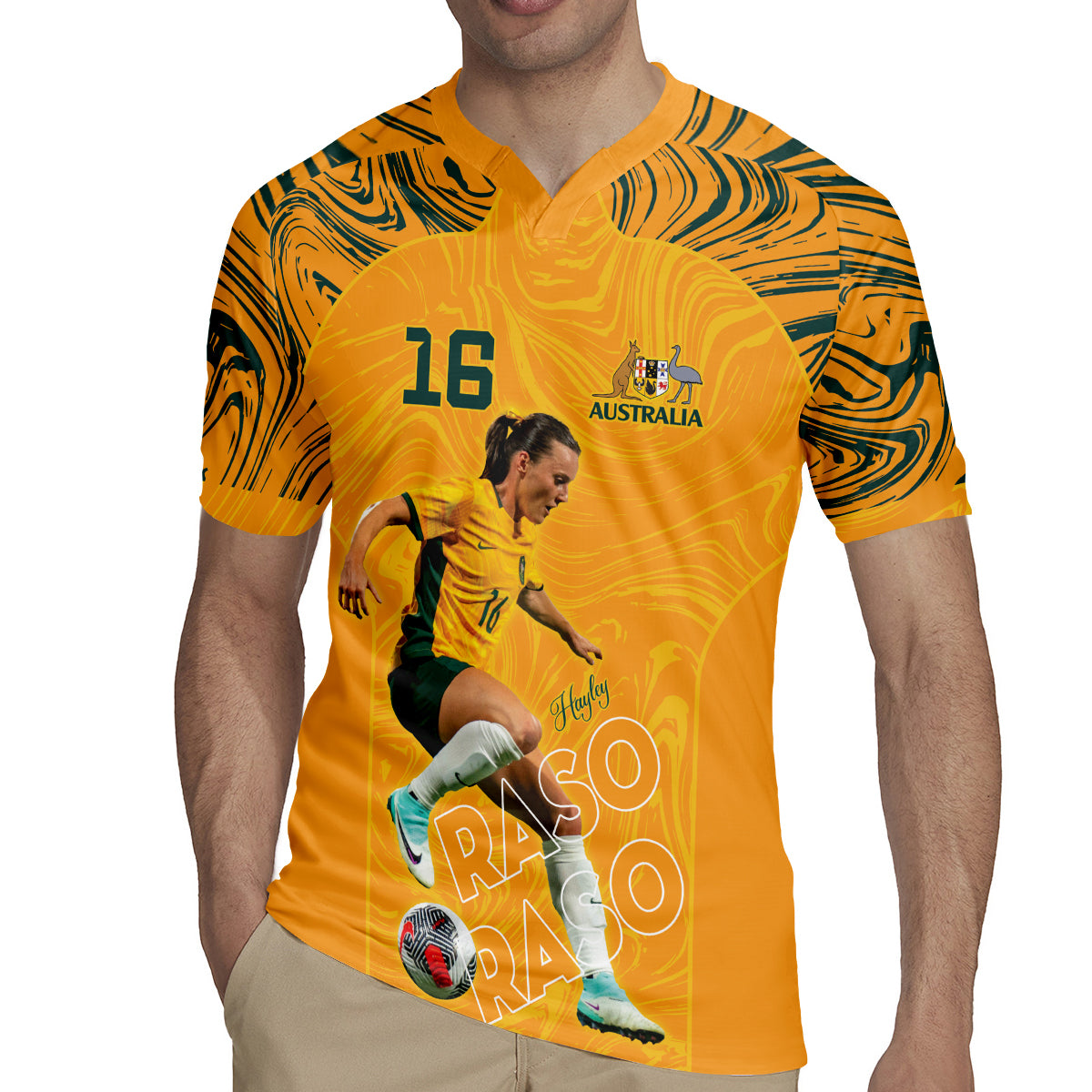 Hayley Raso Australia Matildas Rugby Jersey