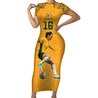 Hayley Raso Australia Matildas Short Sleeve Bodycon Dress