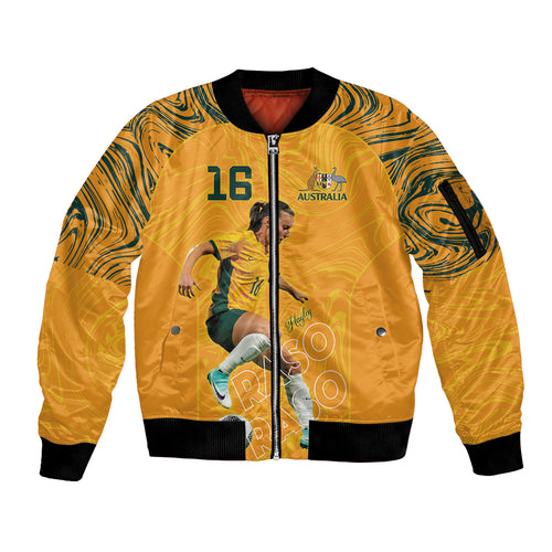 Hayley Raso Australia Matildas Sleeve Zip Bomber Jacket