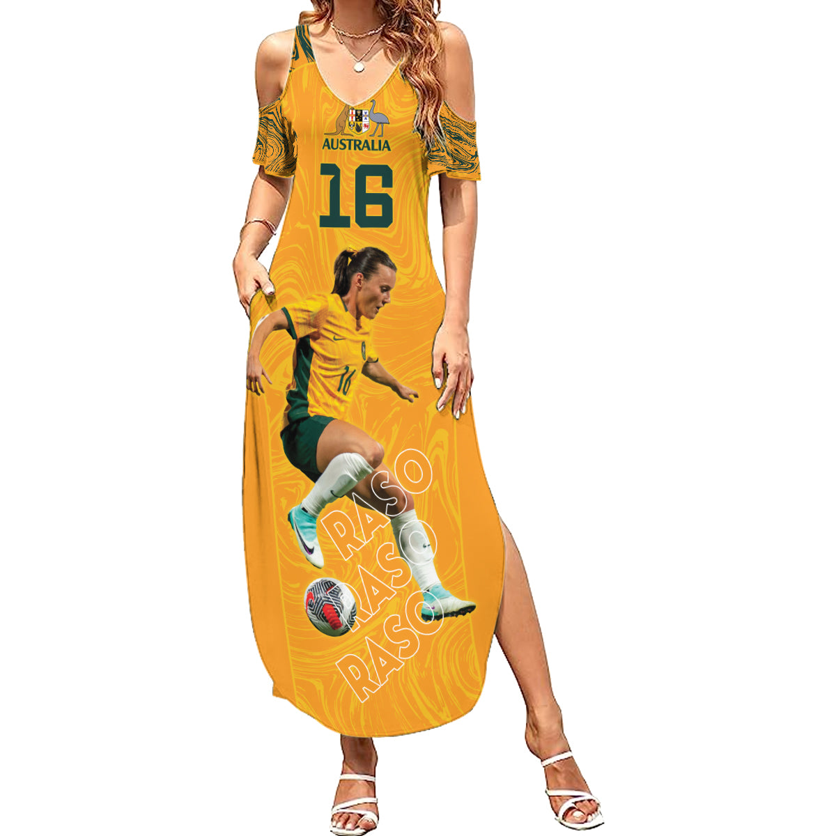 Hayley Raso Australia Matildas Summer Maxi Dress