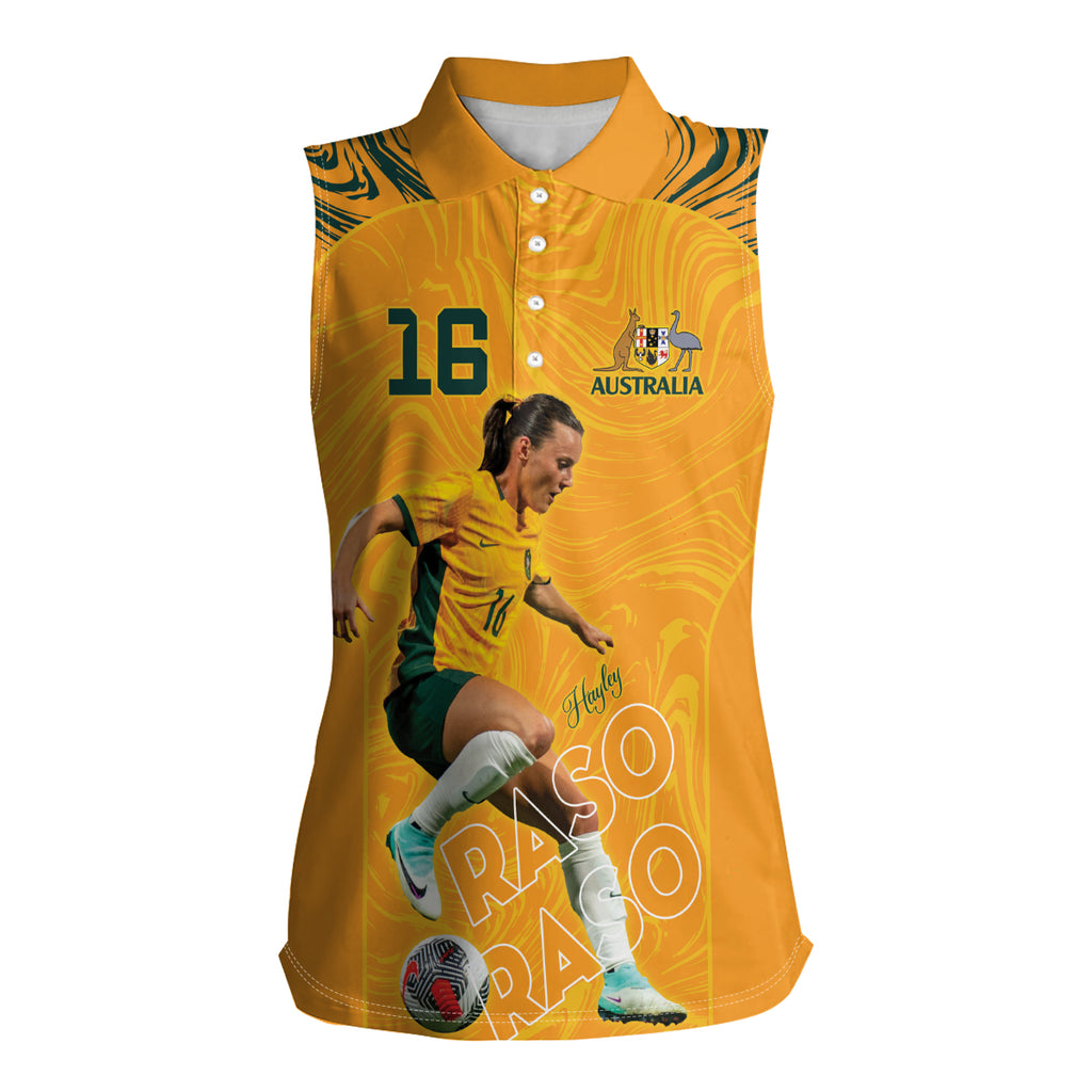 Hayley Raso Australia Matildas Women Sleeveless Polo Shirt