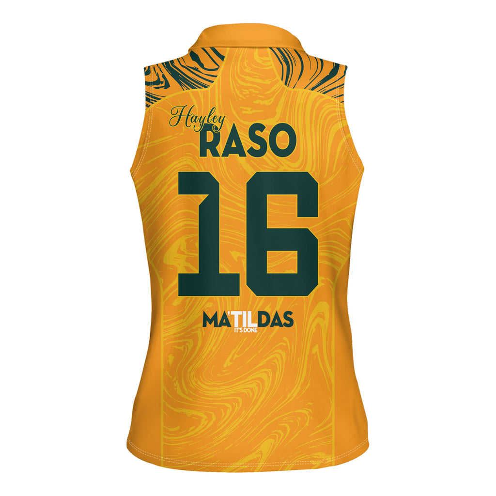 Hayley Raso Australia Matildas Women Sleeveless Polo Shirt