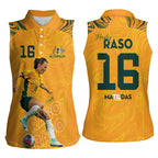 Hayley Raso Australia Matildas Women Sleeveless Polo Shirt