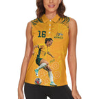 Hayley Raso Australia Matildas Women Sleeveless Polo Shirt