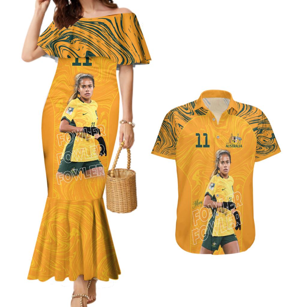Mary Fowler Australian Matildas Couples Matching Mermaid Dress and Hawaiian Shirt