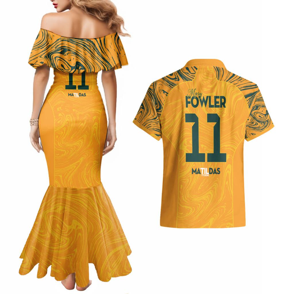 Mary Fowler Australian Matildas Couples Matching Mermaid Dress and Hawaiian Shirt