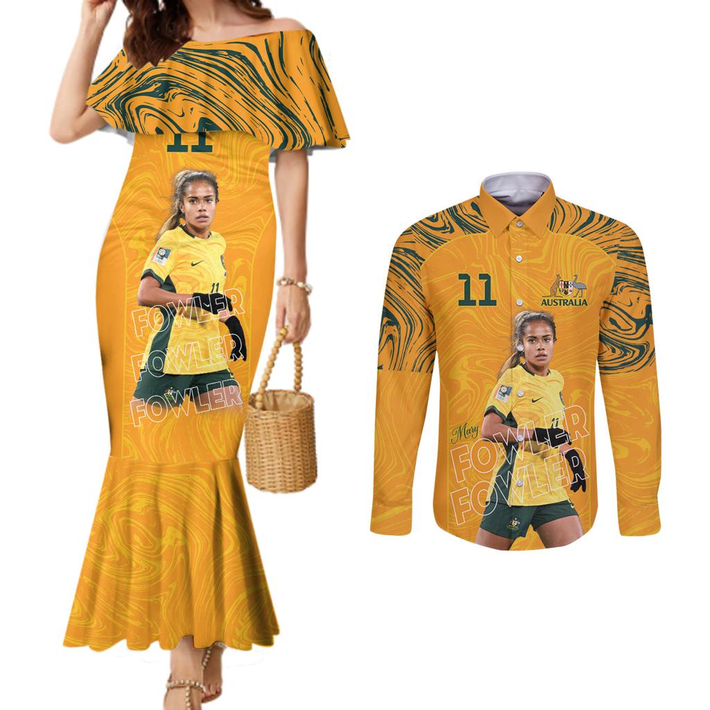 Mary Fowler Australian Matildas Couples Matching Mermaid Dress and Long Sleeve Button Shirt
