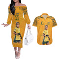 Mary Fowler Australian Matildas Couples Matching Off The Shoulder Long Sleeve Dress and Hawaiian Shirt