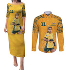 Mary Fowler Australian Matildas Couples Matching Puletasi and Long Sleeve Button Shirt