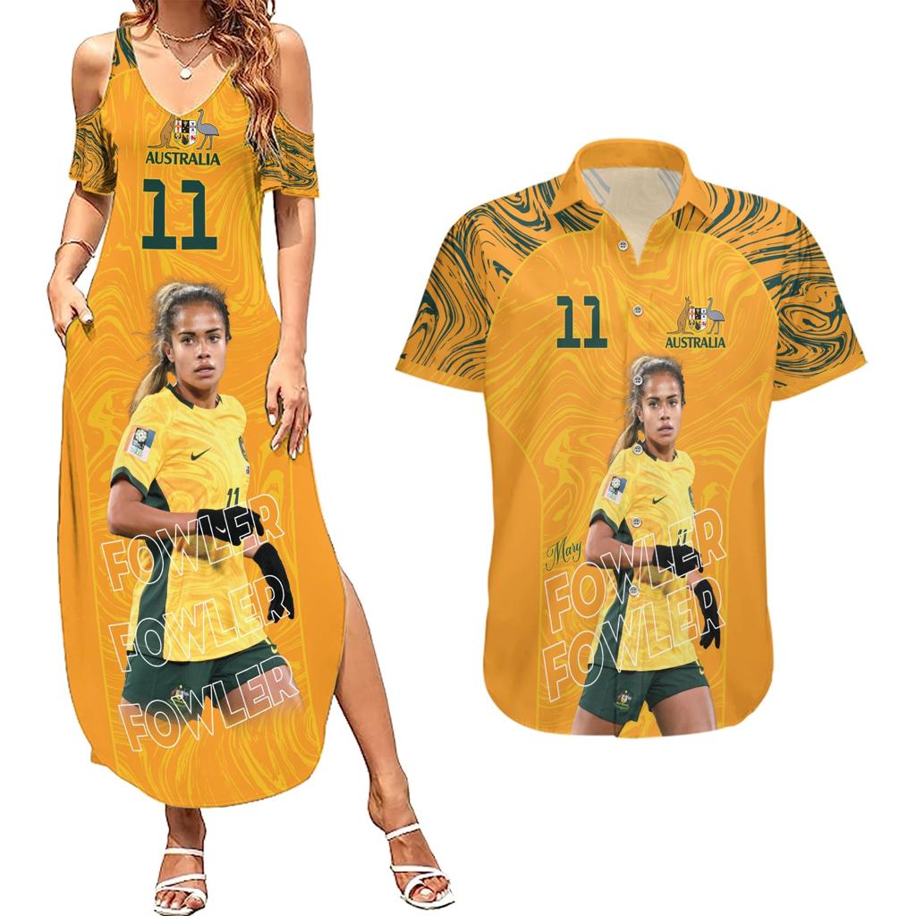 Mary Fowler Australian Matildas Couples Matching Summer Maxi Dress and Hawaiian Shirt