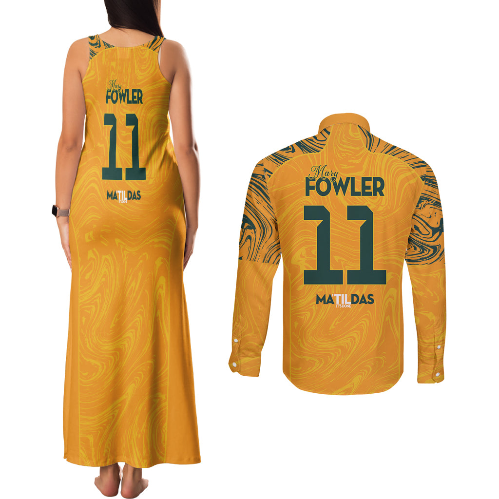Mary Fowler Australian Matildas Couples Matching Tank Maxi Dress and Long Sleeve Button Shirt