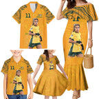 Mary Fowler Australian Matildas Family Matching Mermaid Dress and Hawaiian Shirt