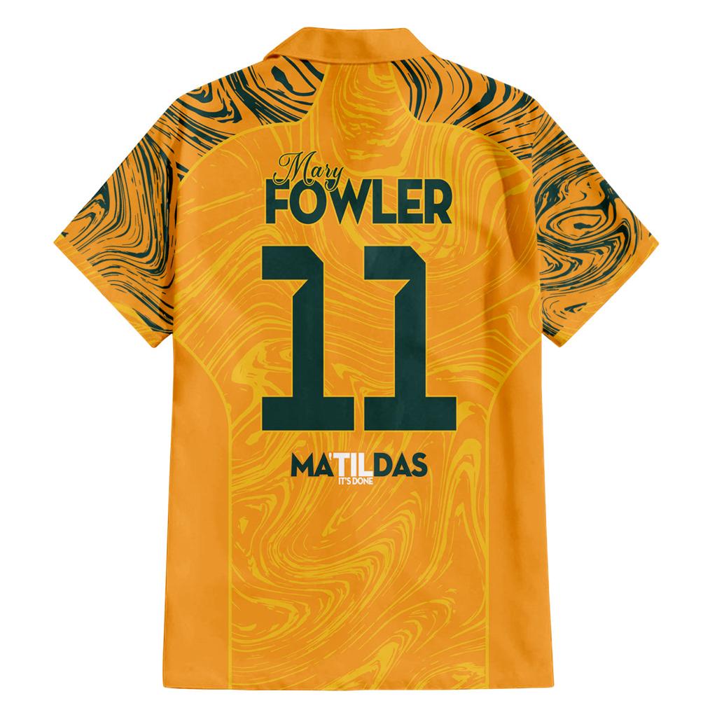 Mary Fowler Australian Matildas Family Matching Off The Shoulder Long Sleeve Dress and Hawaiian Shirt
