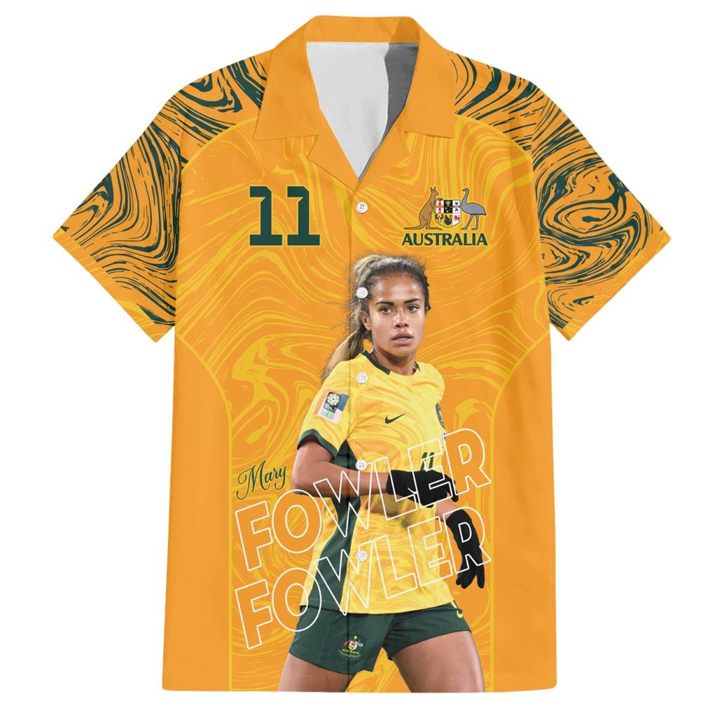 Mary Fowler Australian Matildas Family Matching Short Sleeve Bodycon Dress and Hawaiian Shirt