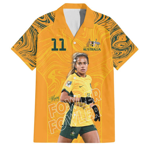 Mary Fowler Australian Matildas Family Matching Short Sleeve Bodycon Dress and Hawaiian Shirt
