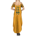 Mary Fowler Australian Matildas Family Matching Summer Maxi Dress and Hawaiian Shirt
