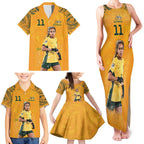 Mary Fowler Australian Matildas Family Matching Tank Maxi Dress and Hawaiian Shirt