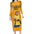 Mary Fowler Australian Matildas Long Sleeve Bodycon Dress