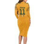 Mary Fowler Australian Matildas Long Sleeve Bodycon Dress