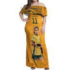 Mary Fowler Australian Matildas Off Shoulder Maxi Dress