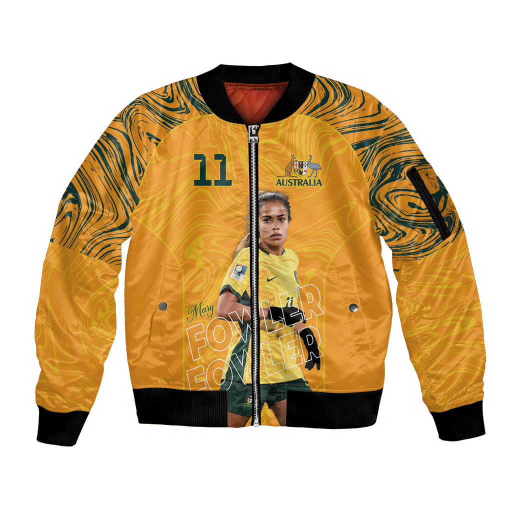 Mary Fowler Australian Matildas Sleeve Zip Bomber Jacket