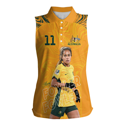 Mary Fowler Australian Matildas Women Sleeveless Polo Shirt