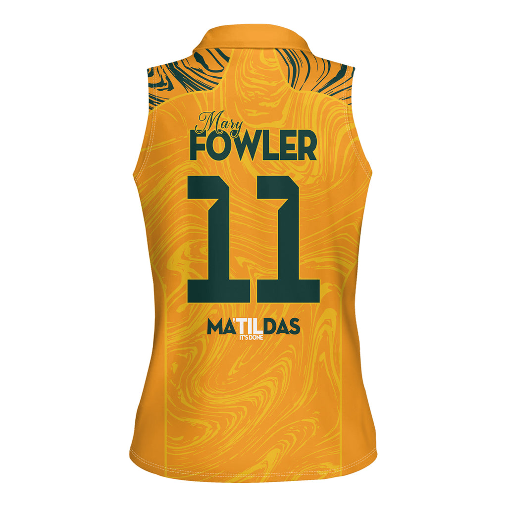 Mary Fowler Australian Matildas Women Sleeveless Polo Shirt