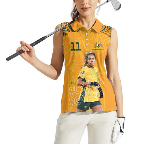 Mary Fowler Australian Matildas Women Sleeveless Polo Shirt