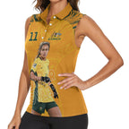 Mary Fowler Australian Matildas Women Sleeveless Polo Shirt