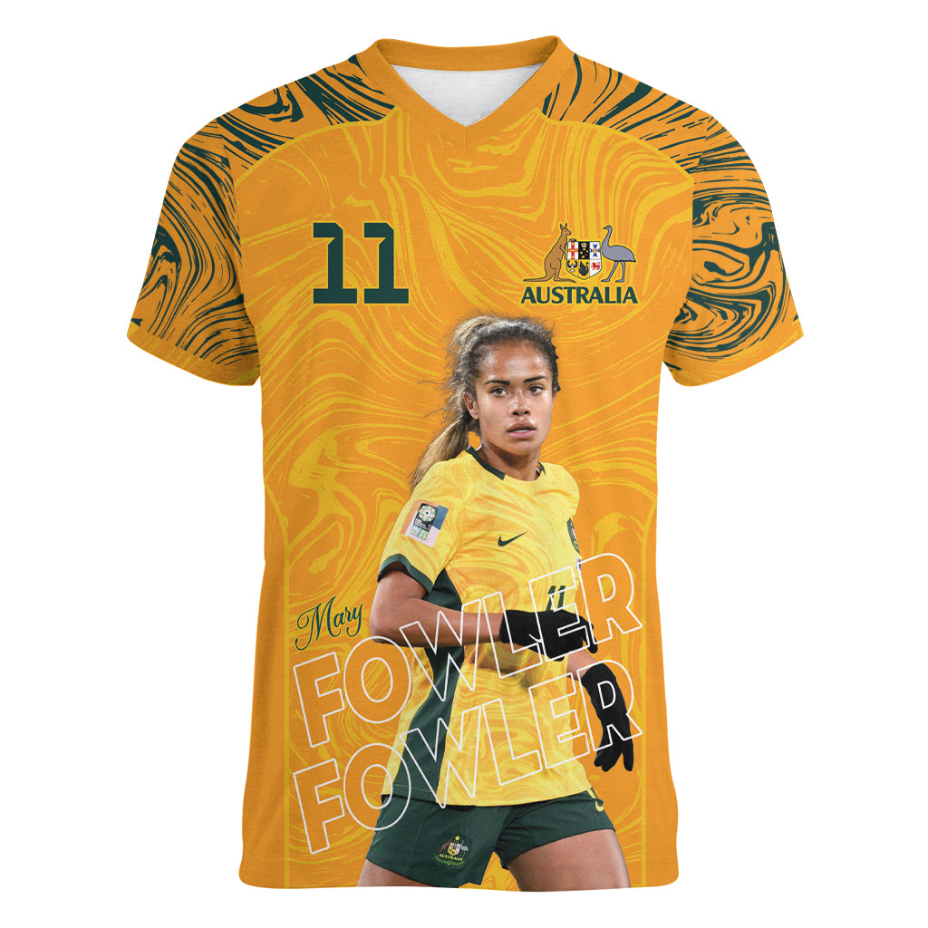 Mary Fowler Australian Matildas Women V-Neck T-Shirt