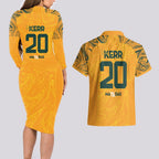 Sam Kerr Australia Matildas Couples Matching Long Sleeve Bodycon Dress and Hawaiian Shirt