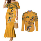 Sam Kerr Australia Matildas Couples Matching Mermaid Dress and Long Sleeve Button Shirt