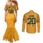 Sam Kerr Australia Matildas Couples Matching Mermaid Dress and Long Sleeve Button Shirt