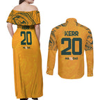 Sam Kerr Australia Matildas Couples Matching Off Shoulder Maxi Dress and Long Sleeve Button Shirt