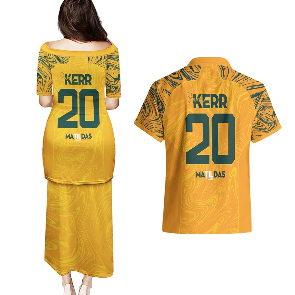 Sam Kerr Australia Matildas Couples Matching Puletasi and Hawaiian Shirt