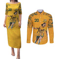Sam Kerr Australia Matildas Couples Matching Puletasi and Long Sleeve Button Shirt